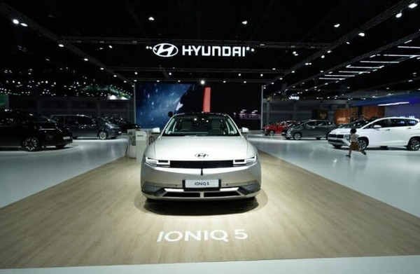 방콕모토쇼에 전시된 현대자동차의 '아이오닉5'. [사진=현대차 제공]