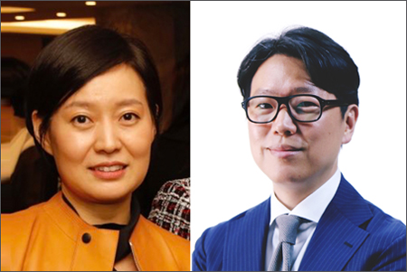 임주현 사장(왼쪽)과 임종훈 사장