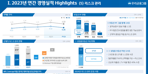 우리금융의 리스크관리