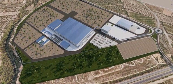 롯데에너지머티리얼즈의 스페인 동박공장 조감도.[사진=롯데에너지머티리얼즈 제공]