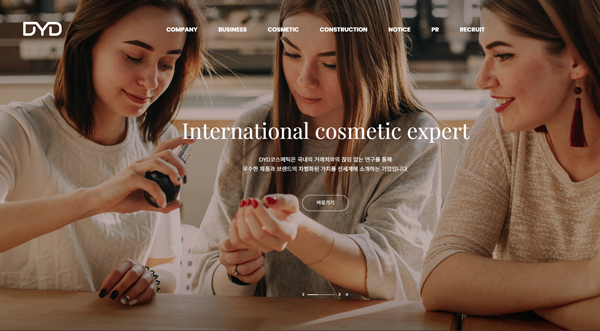 디와이디 홈페이지 갈무리