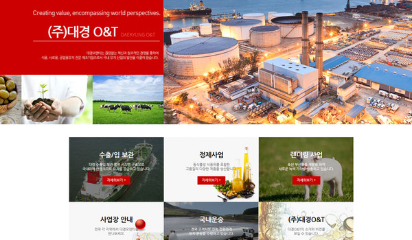  대경오앤티 홈페이지 갈무리. 사진= 대경오앤티